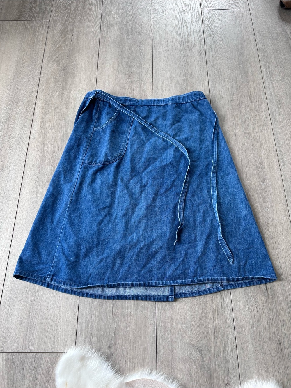 Vintage Rebel Jeans Denim Wrap Skirt A-Line Y2K Jean Skirt Canada Minimalist